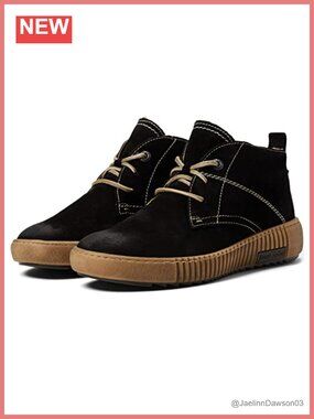 Leather Ankle Boots Lace-Up Chukka Buckle Booties Flat